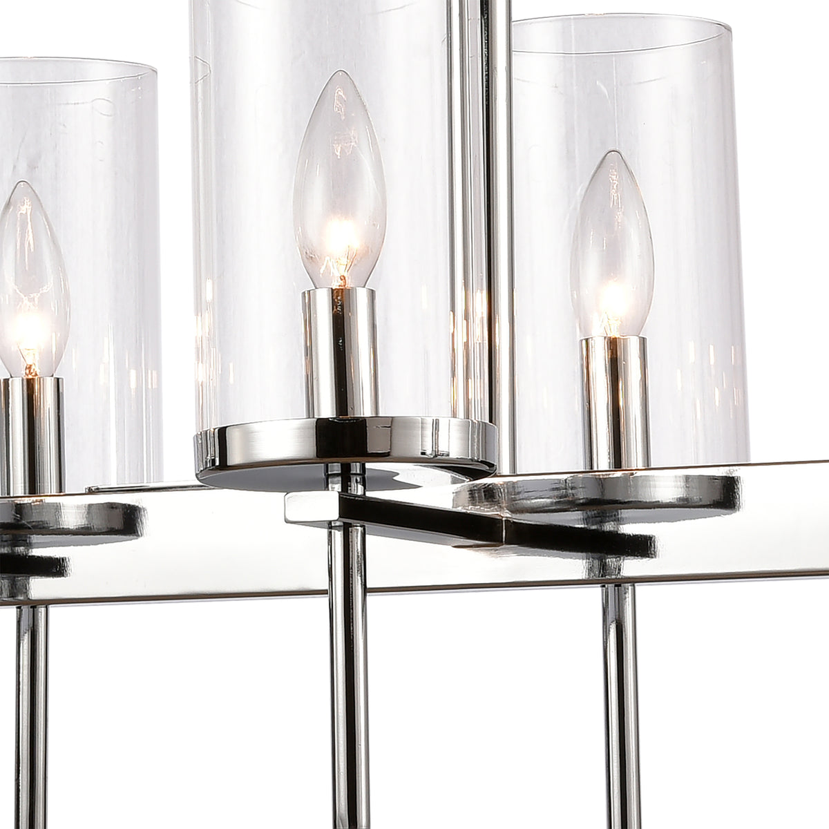 THOMAS CN290883 Oakland 32.5'' Wide 8-Light Linear Chandelier - Chrome