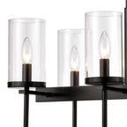 THOMAS CN290886 Oakland 32.5'' Wide 8-Light Linear Chandelier - Black