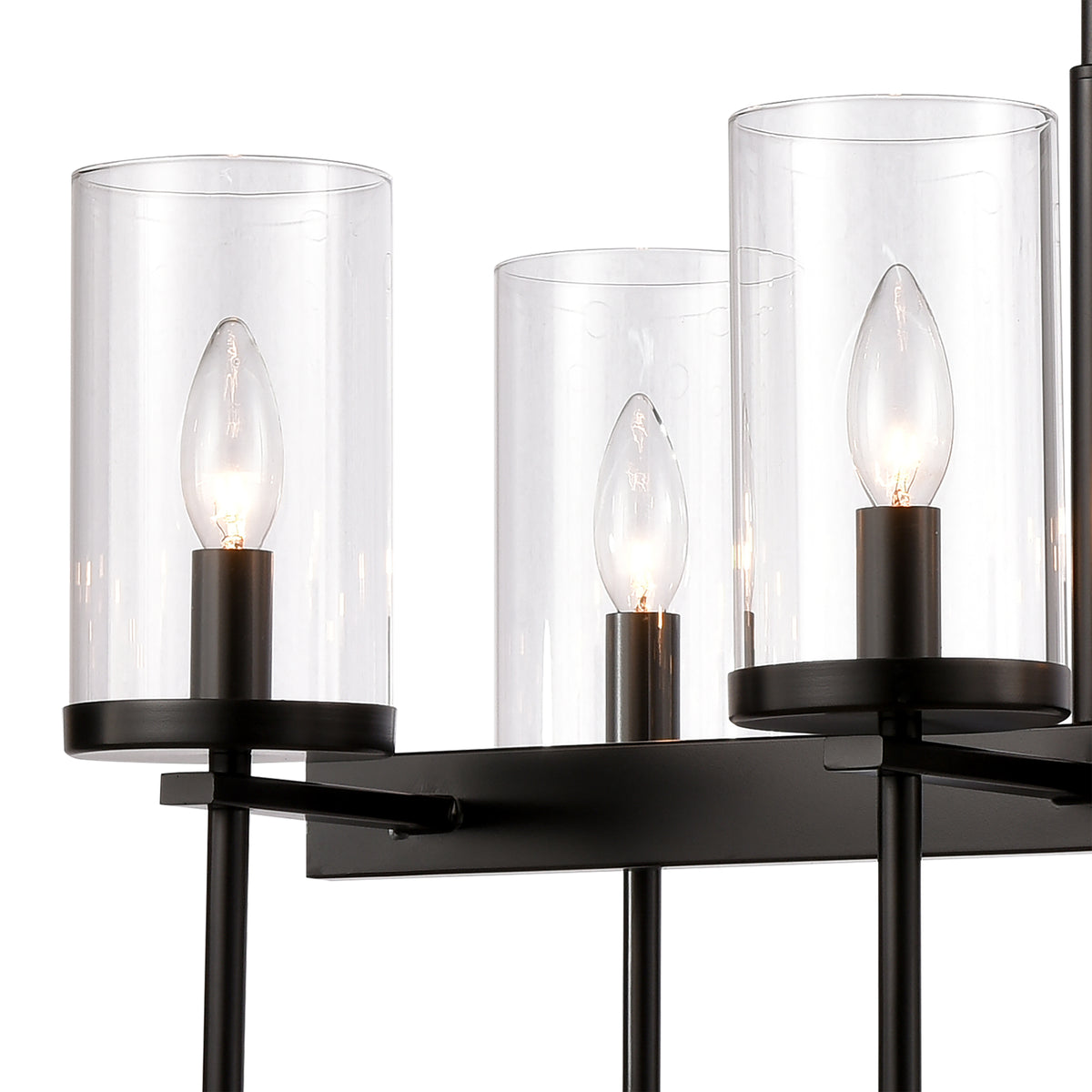 THOMAS CN290886 Oakland 32.5'' Wide 8-Light Linear Chandelier - Black
