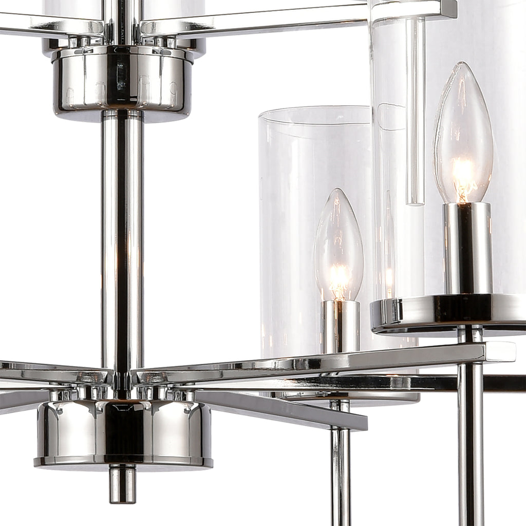 THOMAS CN290923 Oakland 28.5'' Wide 9-Light Chandelier - Chrome
