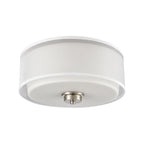 THOMAS CN300232 Market Square 13'' Wide 3-Light Flush Mount - Brushed Nickel
