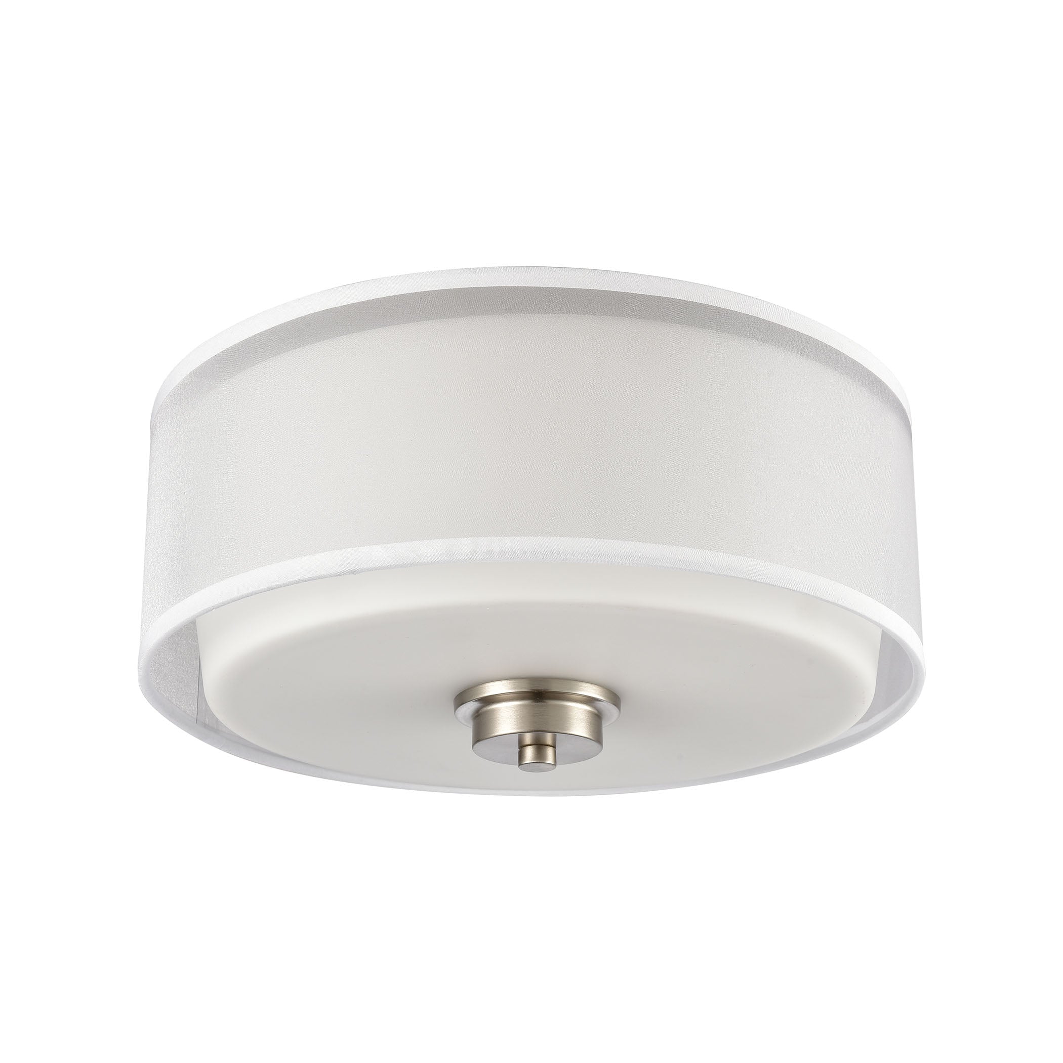 THOMAS CN300232 Market Square 13'' Wide 3-Light Flush Mount - Brushed Nickel