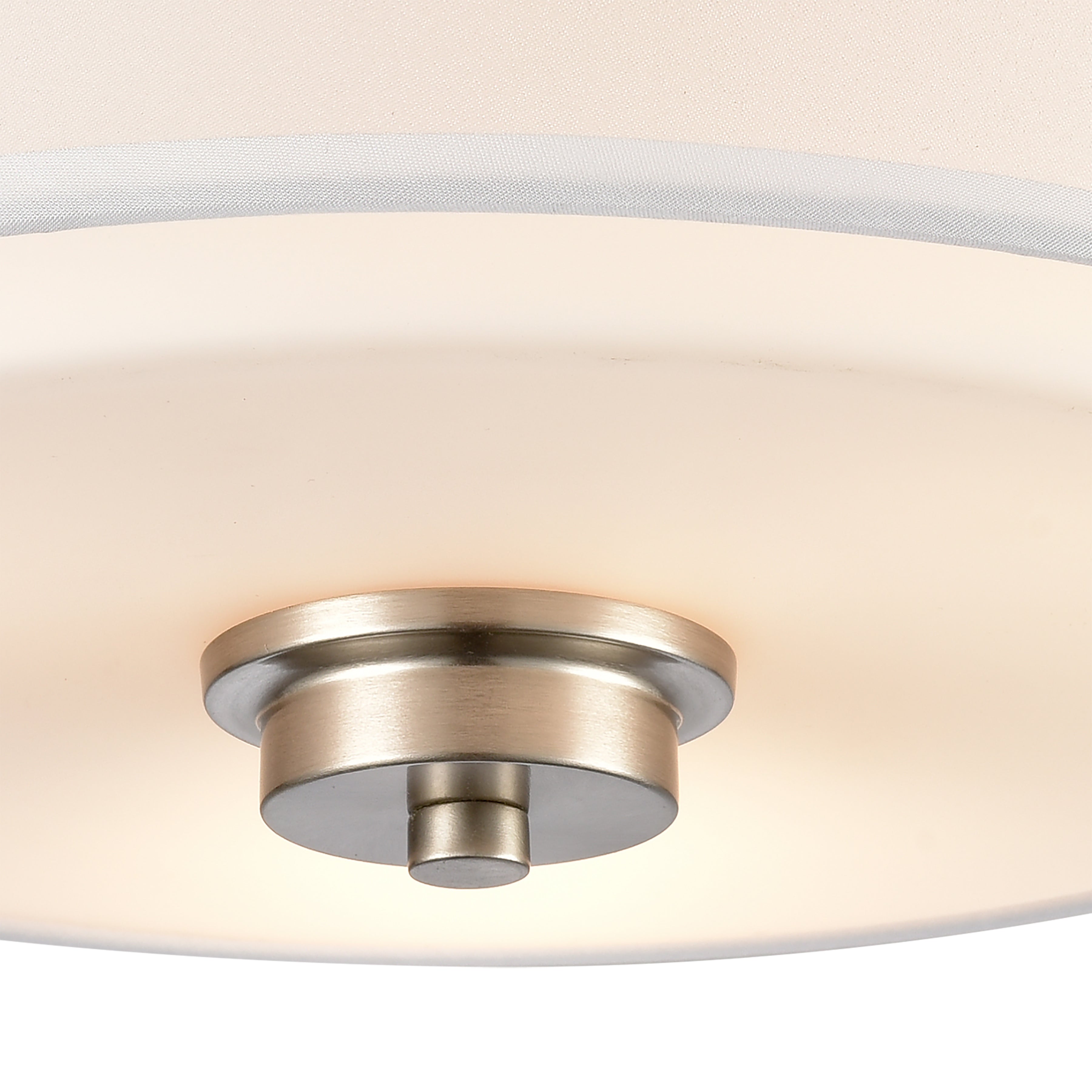 THOMAS CN300232 Market Square 13'' Wide 3-Light Flush Mount - Brushed Nickel