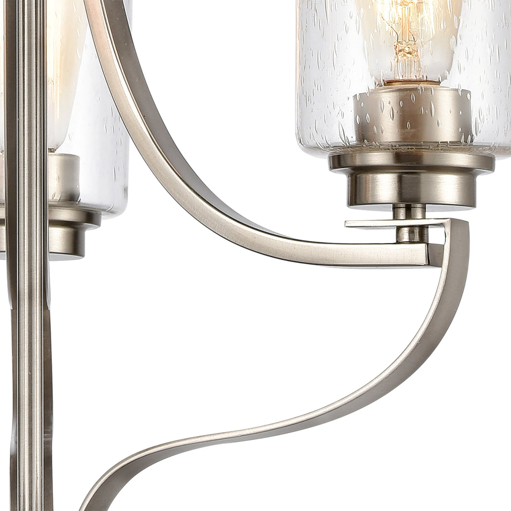 THOMAS CN300322 Market Square 19'' Wide 3-Light Chandelier - Brushed Nickel