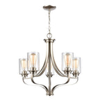 THOMAS CN300522 Market Square 24'' Wide 5-Light Chandelier - Brushed Nickel