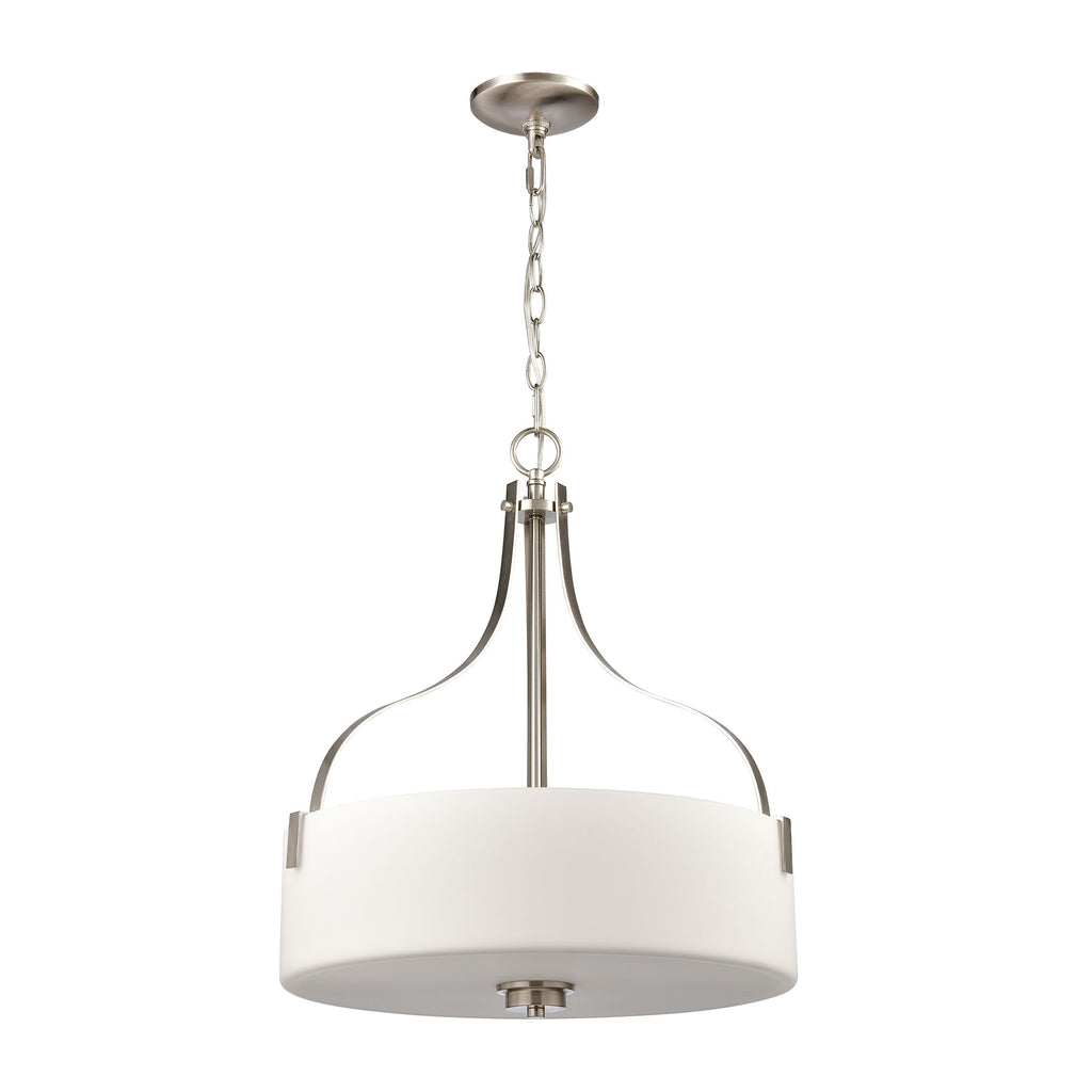 THOMAS CN300842 Market Square 18'' Wide 3-Light Pendant - Brushed Nickel
