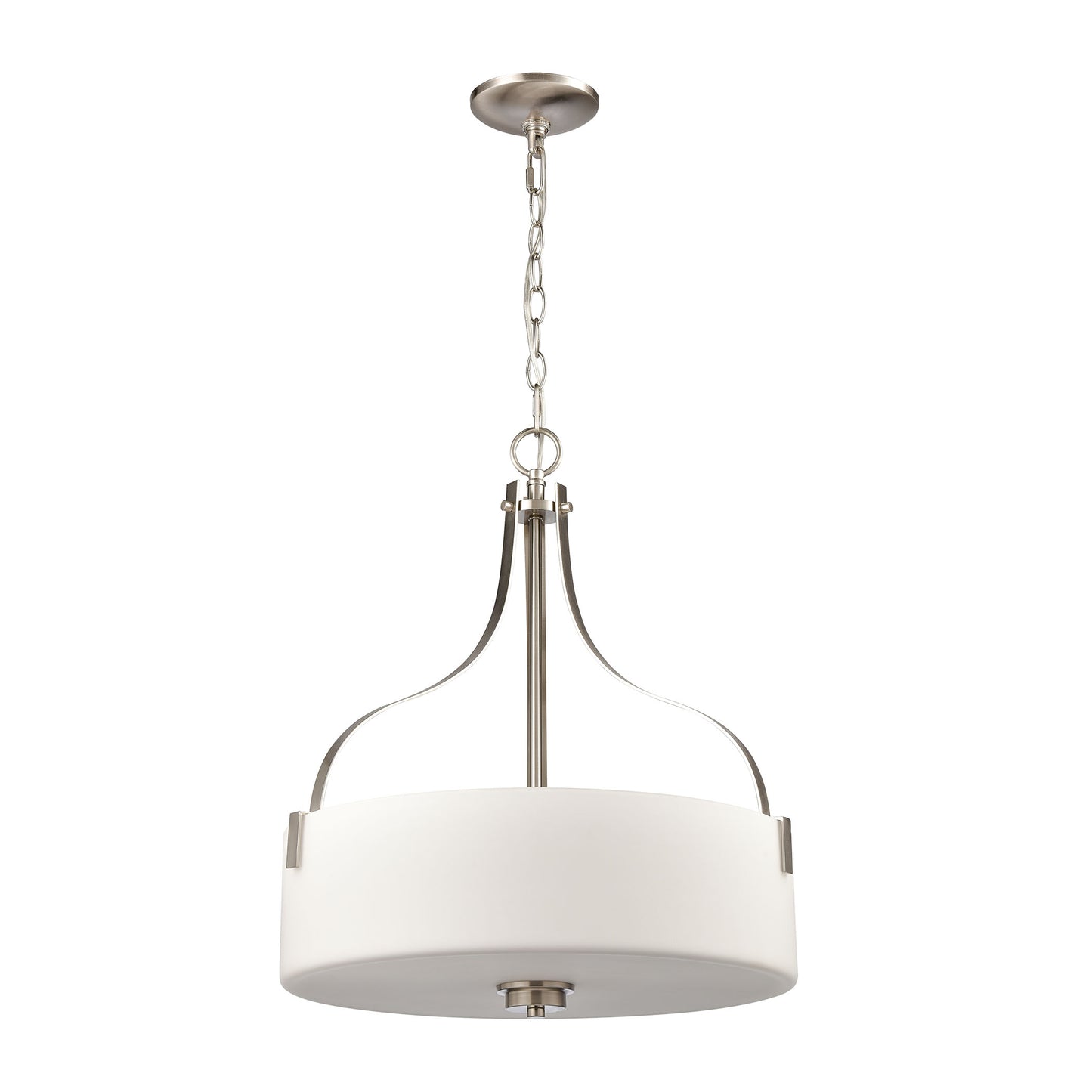 THOMAS CN300842 Market Square 18'' Wide 3-Light Pendant - Brushed Nickel