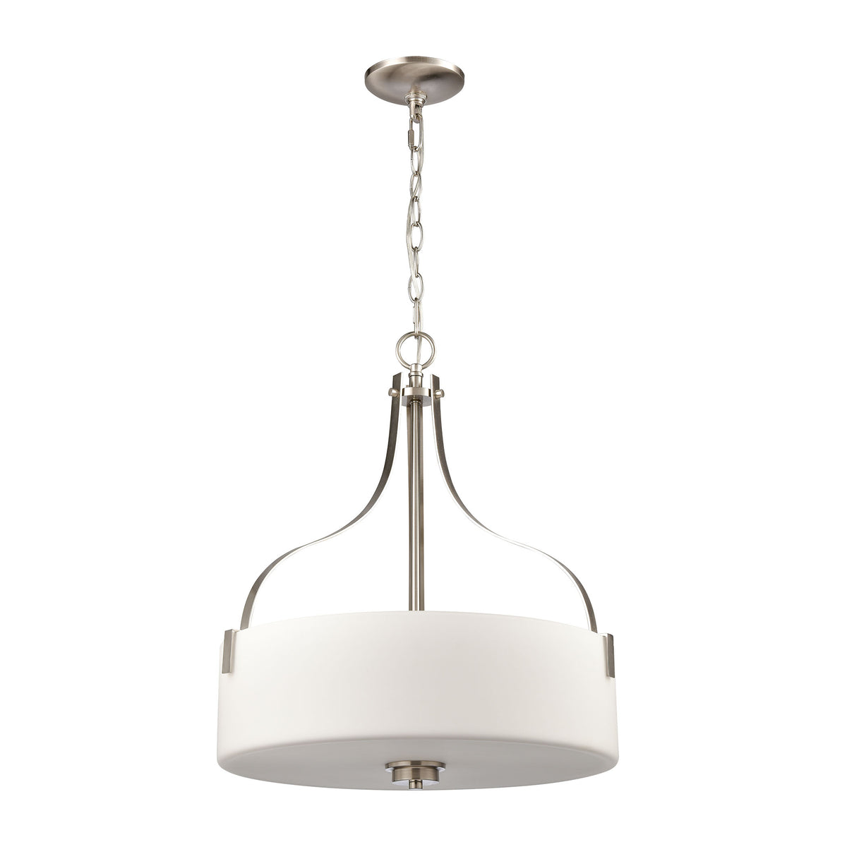 THOMAS CN300842 Market Square 18'' Wide 3-Light Pendant - Brushed Nickel