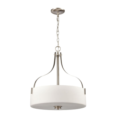 THOMAS CN300842 Market Square 18'' Wide 3-Light Pendant - Brushed Nickel