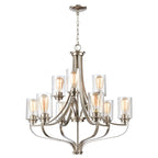 THOMAS CN300922 Market Square 29'' Wide 9-Light Chandelier - Brushed Nickel