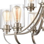 THOMAS CN300922 Market Square 29'' Wide 9-Light Chandelier - Brushed Nickel