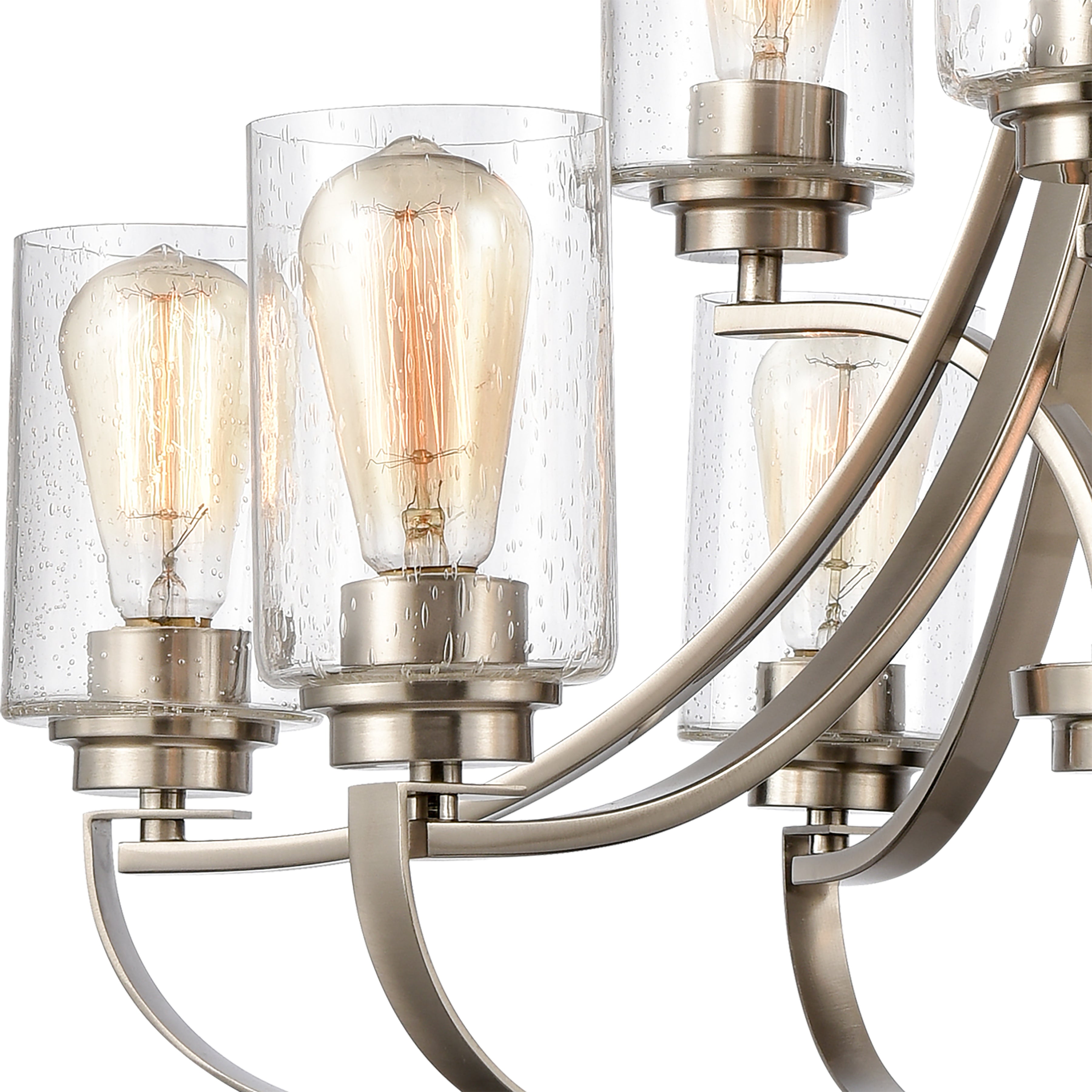 THOMAS CN300922 Market Square 29'' Wide 9-Light Chandelier - Brushed Nickel