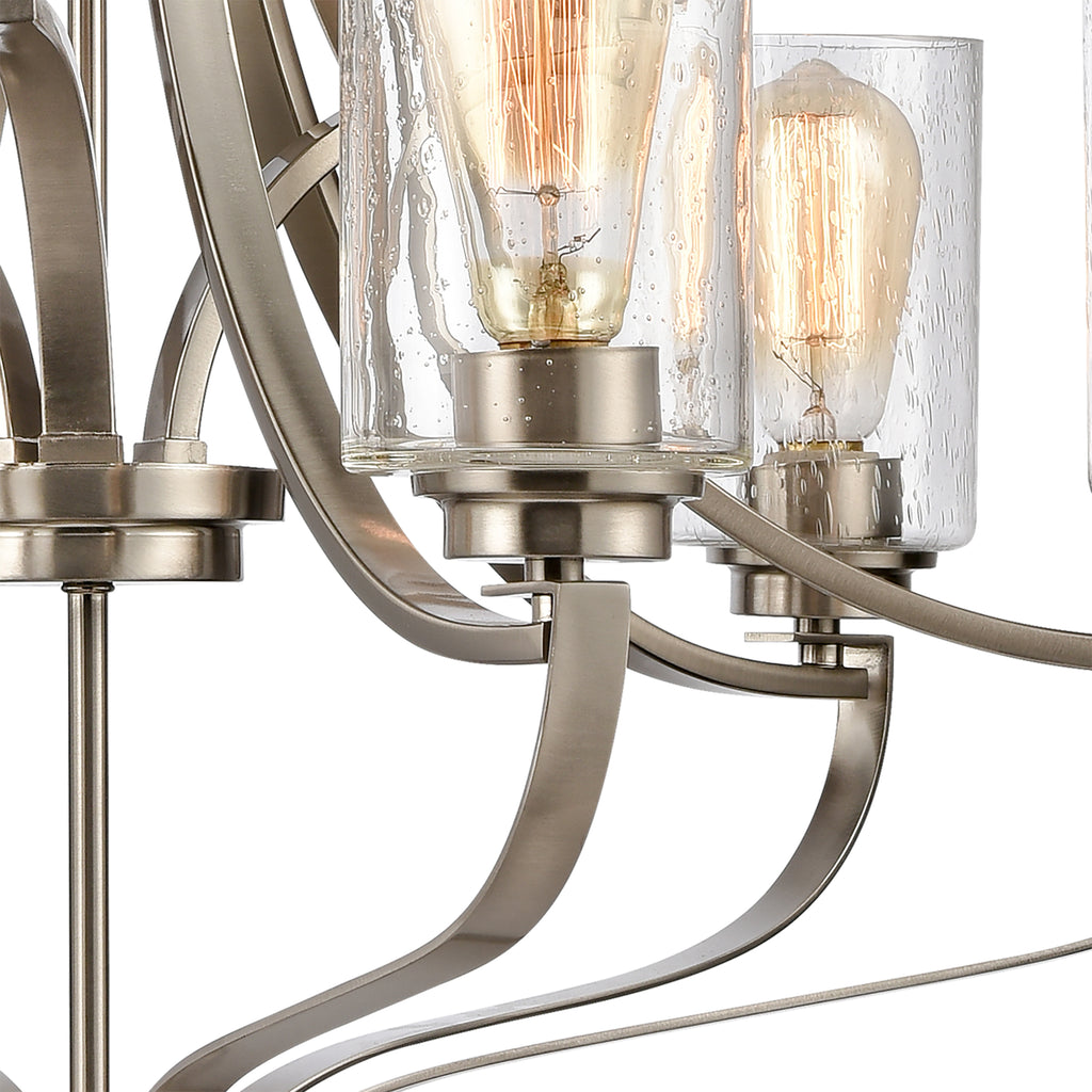 THOMAS CN300922 Market Square 29'' Wide 9-Light Chandelier - Brushed Nickel