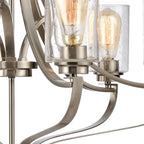 THOMAS CN300922 Market Square 29'' Wide 9-Light Chandelier - Brushed Nickel