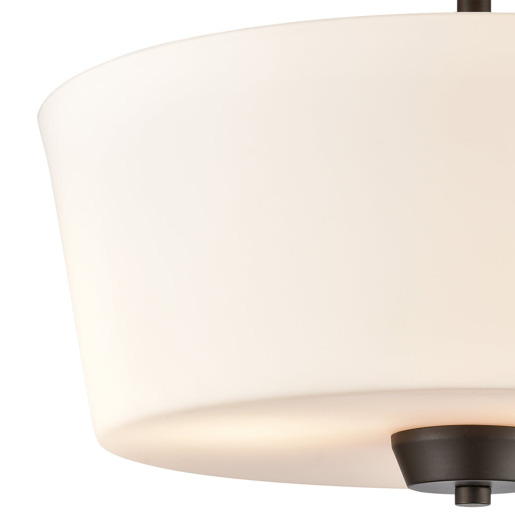 THOMAS CN310281 Winslow 15'' Wide 3-Light Semi Flush Mount - Oil Rubbed Bronze