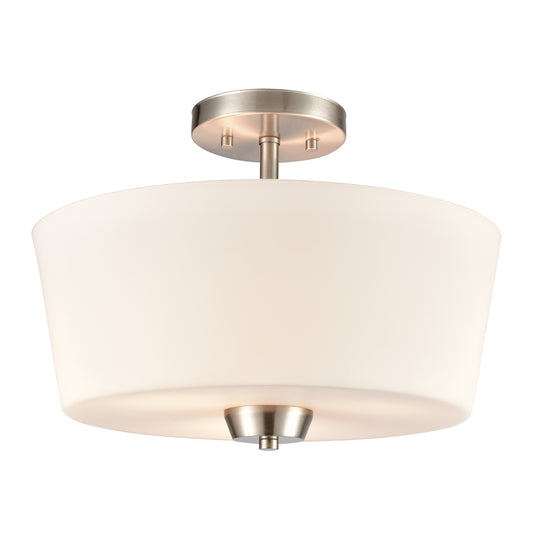 THOMAS CN310282 Winslow 15'' Wide 3-Light Semi Flush Mount - Brushed Nickel