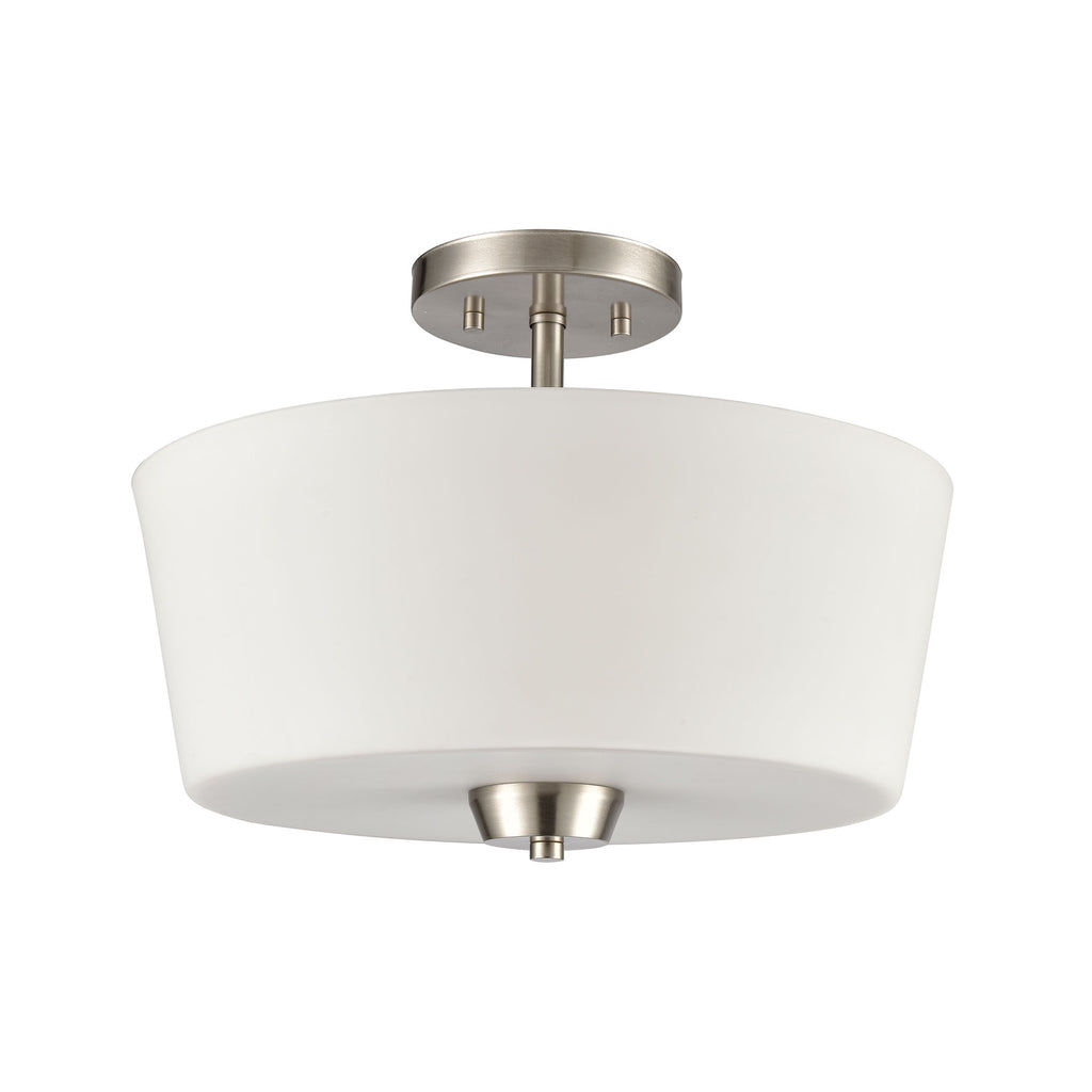 THOMAS CN310282 Winslow 15'' Wide 3-Light Semi Flush Mount - Brushed Nickel