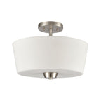 THOMAS CN310282 Winslow 15'' Wide 3-Light Semi Flush Mount - Brushed Nickel