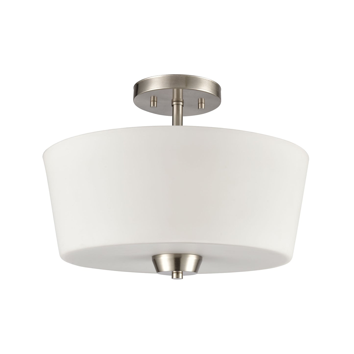 THOMAS CN310282 Winslow 15'' Wide 3-Light Semi Flush Mount - Brushed Nickel