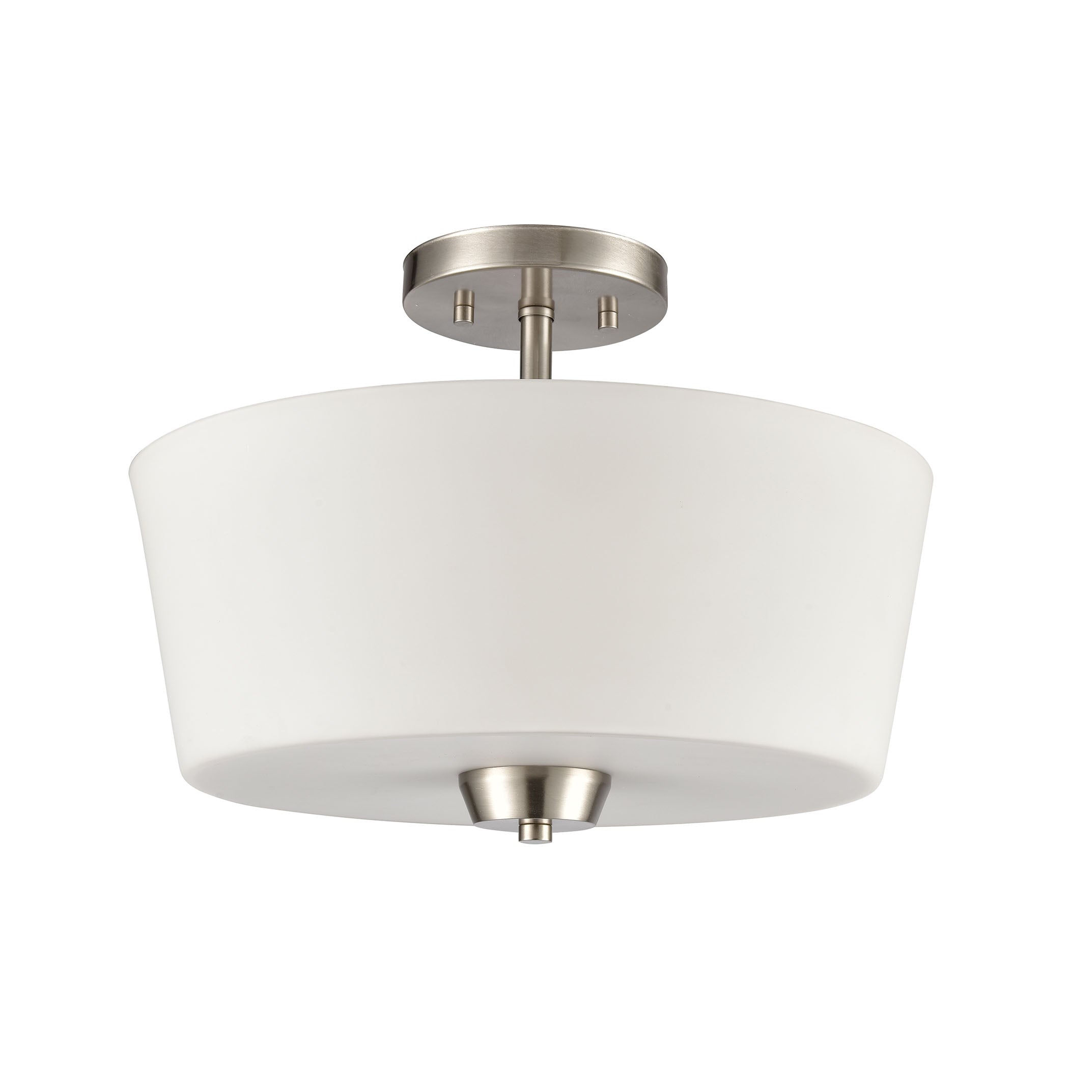 THOMAS CN310282 Winslow 15'' Wide 3-Light Semi Flush Mount - Brushed Nickel