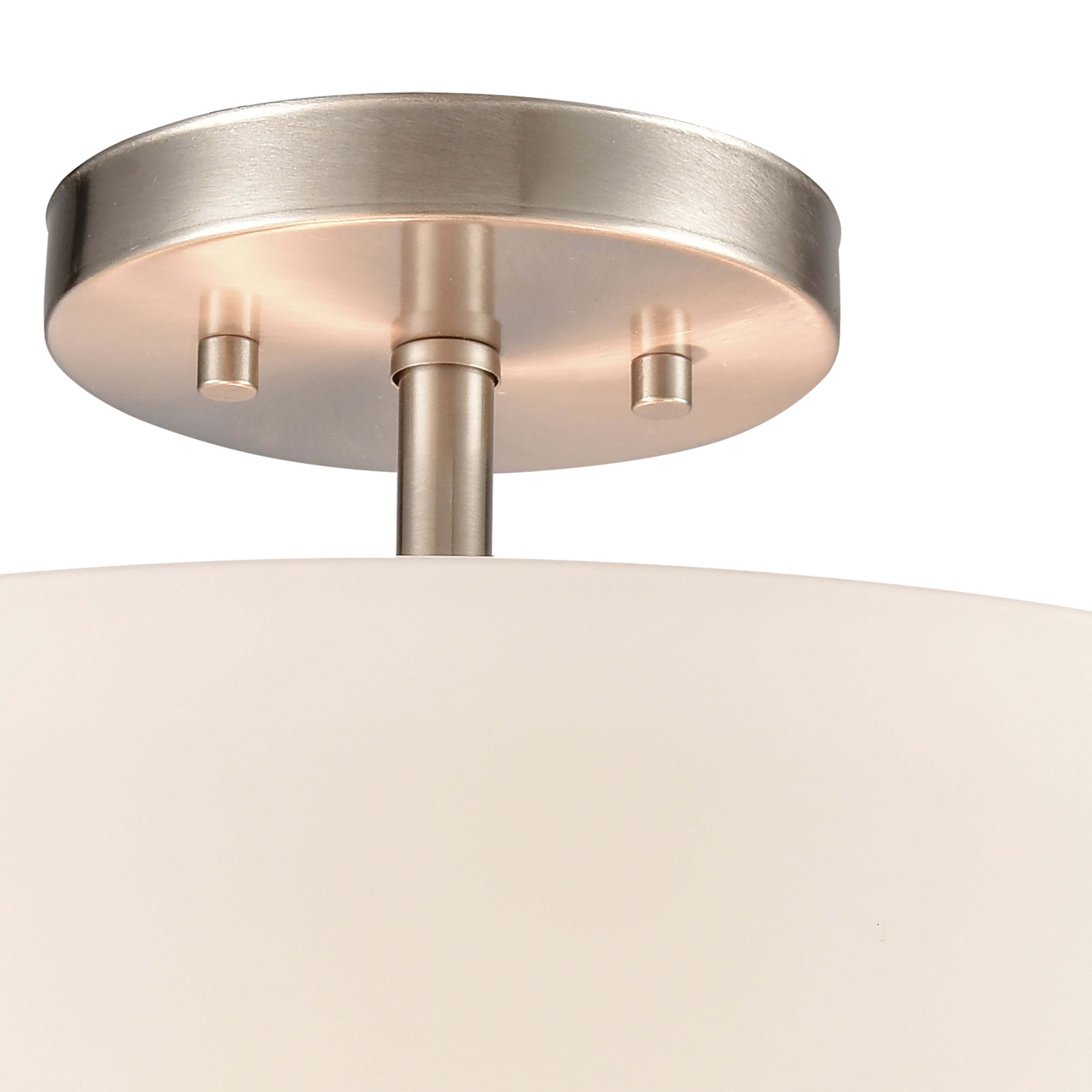THOMAS CN310282 Winslow 15'' Wide 3-Light Semi Flush Mount - Brushed Nickel