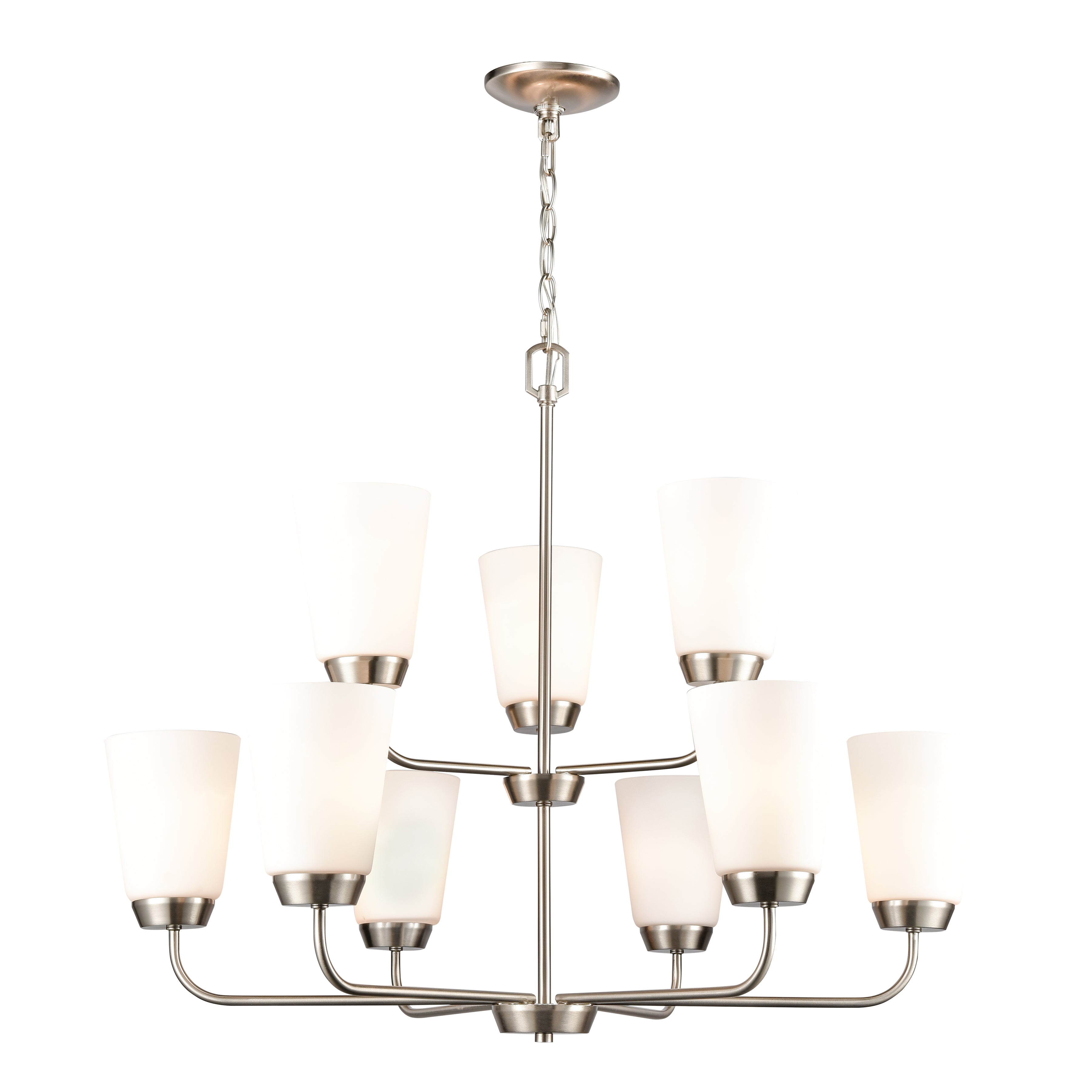 THOMAS CN310922 Winslow 30'' Wide 9-Light Chandelier - Brushed Nickel