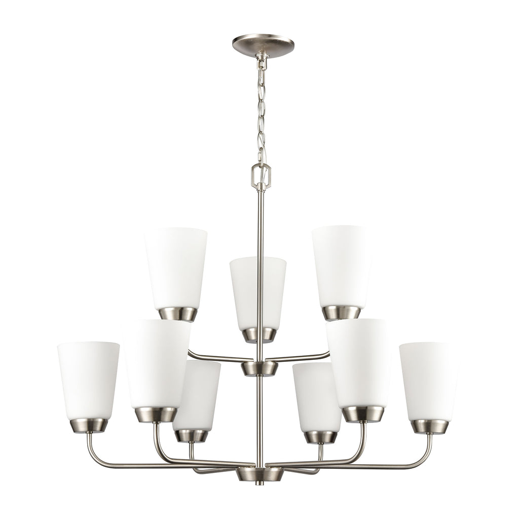 THOMAS CN310922 Winslow 30'' Wide 9-Light Chandelier - Brushed Nickel