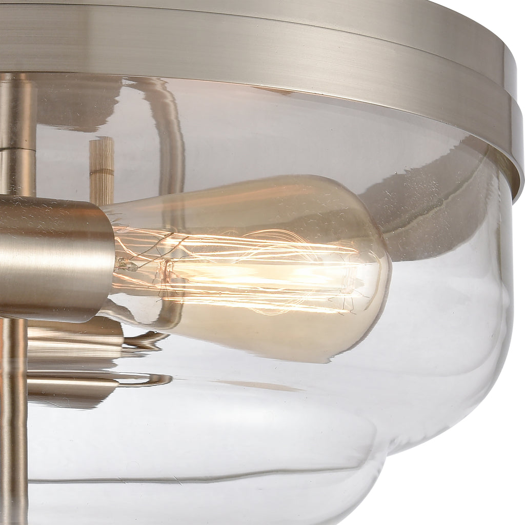 THOMAS CN320232 Calistoga 13'' Wide 2-Light Flush Mount - Brushed Nickel