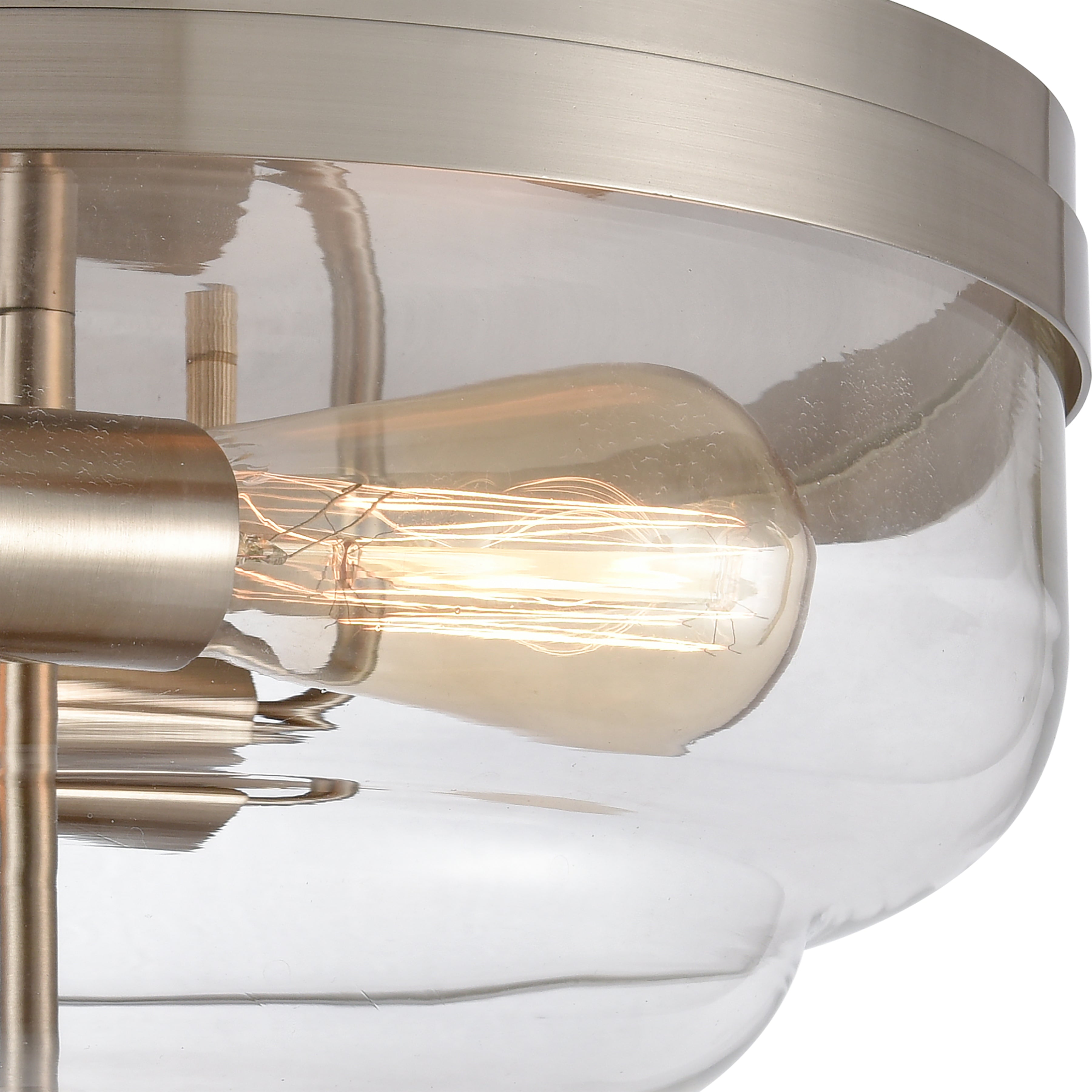 THOMAS CN320232 Calistoga 13'' Wide 2-Light Flush Mount - Brushed Nickel
