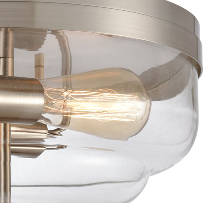 THOMAS CN320232 Calistoga 13'' Wide 2-Light Flush Mount - Brushed Nickel