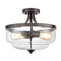 THOMAS CN320281 Calistoga 13'' Wide 2-Light Semi Flush Mount - Oil Rubbed Bronze