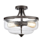 THOMAS CN320281 Calistoga 13'' Wide 2-Light Semi Flush Mount - Oil Rubbed Bronze