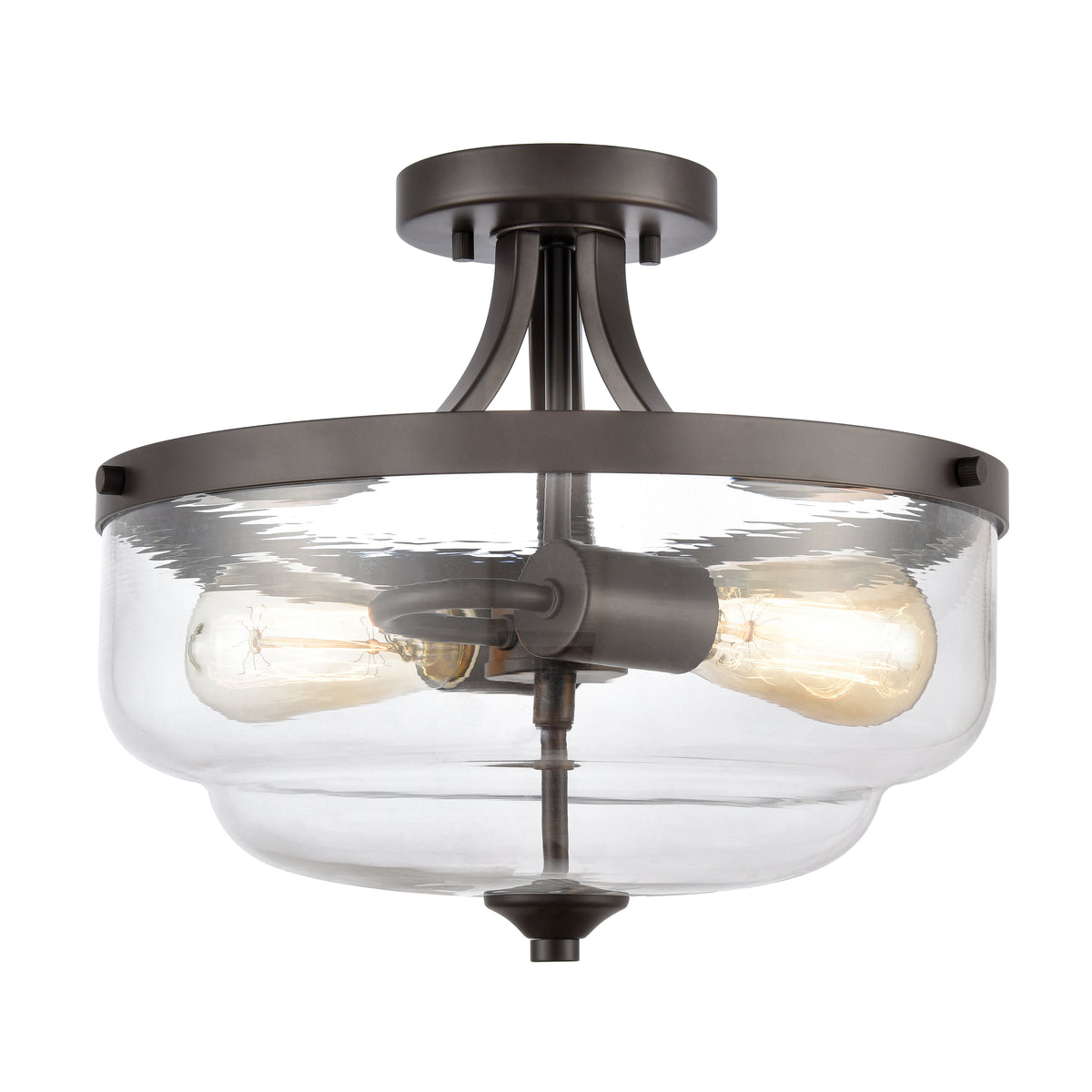 THOMAS CN320281 Calistoga 13'' Wide 2-Light Semi Flush Mount - Oil Rubbed Bronze