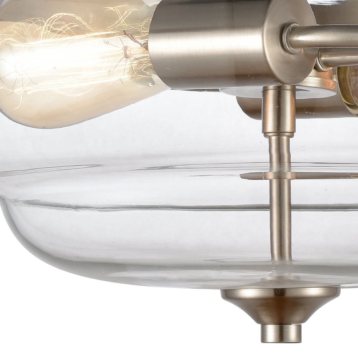 THOMAS CN320282 Calistoga 13'' Wide 2-Light Semi Flush Mount - Brushed Nickel