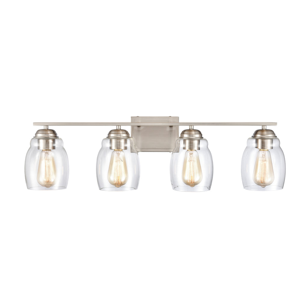 THOMAS CN320412 Calistoga 30.5'' Wide 4-Light Vanity Light - Brushed Nickel