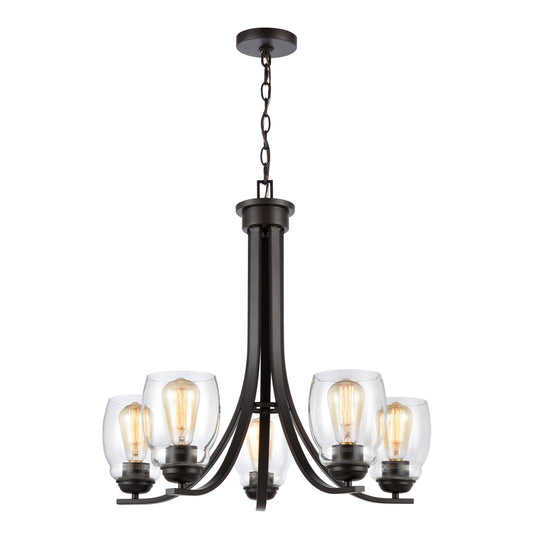 THOMAS CN320521 Calistoga 25'' Wide 5-Light Chandelier - Oil Rubbed Bronze