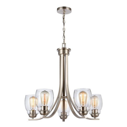 THOMAS CN320522 Calistoga 25'' Wide 5-Light Chandelier - Brushed Nickel