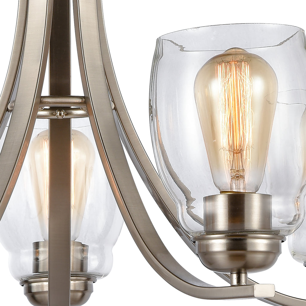 THOMAS CN320522 Calistoga 25'' Wide 5-Light Chandelier - Brushed Nickel
