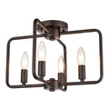 THOMAS CN330481 Park Slope 15'' Wide 4-Light Flush Mount - Oil Rubbed Bronze
