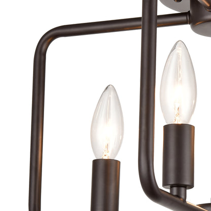 THOMAS CN330481 Park Slope 15'' Wide 4-Light Flush Mount - Oil Rubbed Bronze