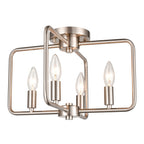 THOMAS CN330482 Park Slope 15'' Wide 4-Light Flush Mount - Brushed Nickel