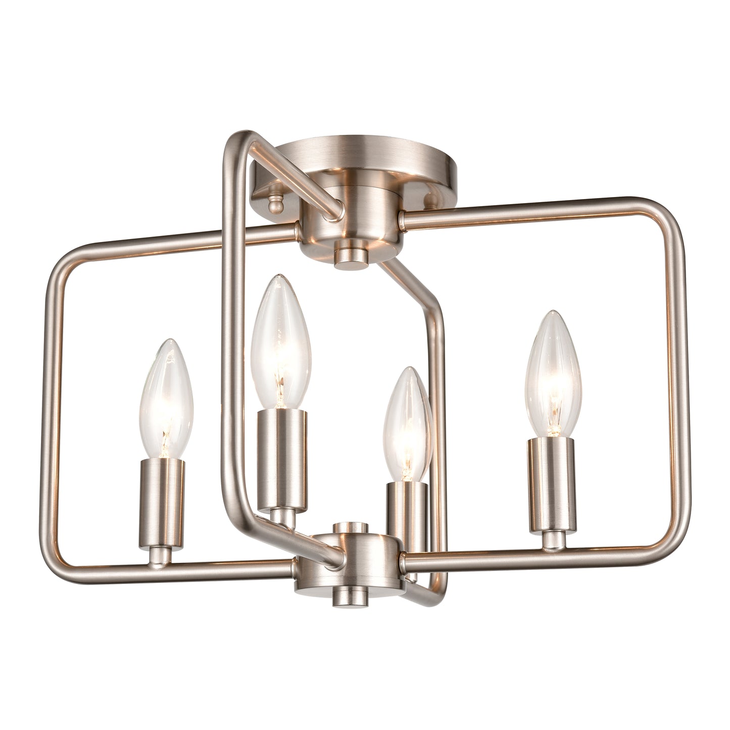 THOMAS CN330482 Park Slope 15'' Wide 4-Light Flush Mount - Brushed Nickel