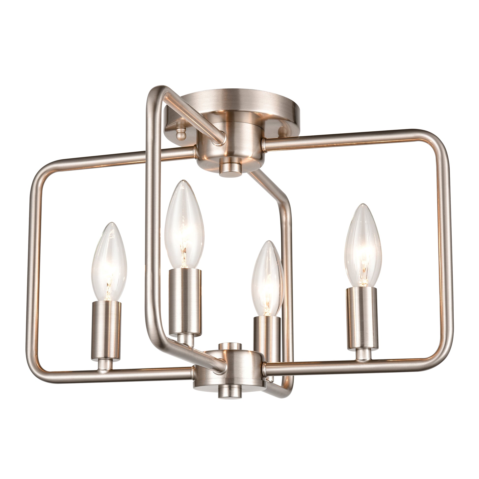 THOMAS CN330482 Park Slope 15'' Wide 4-Light Flush Mount - Brushed Nickel
