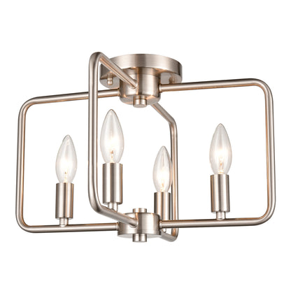 THOMAS CN330482 Park Slope 15'' Wide 4-Light Flush Mount - Brushed Nickel