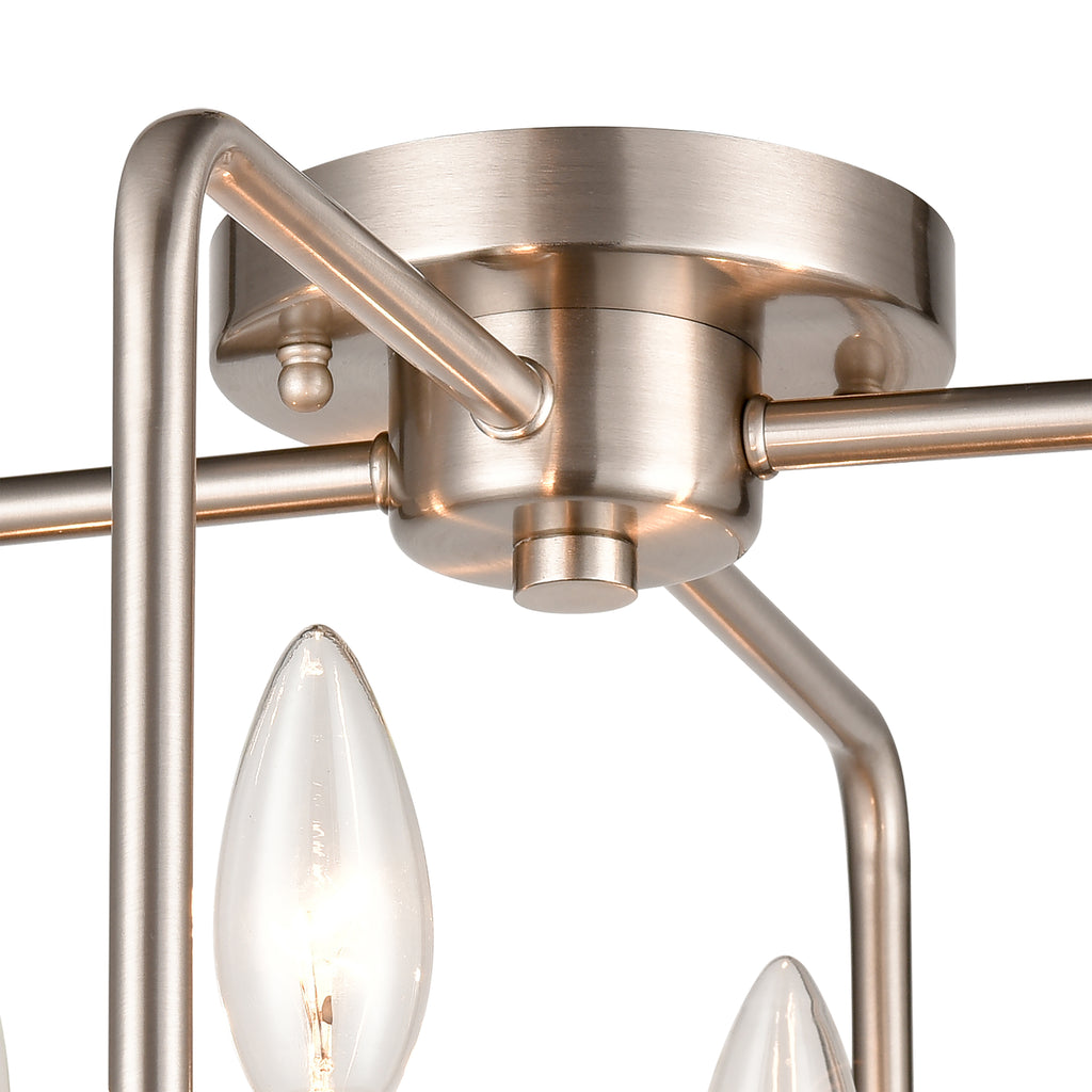 THOMAS CN330482 Park Slope 15'' Wide 4-Light Flush Mount - Brushed Nickel