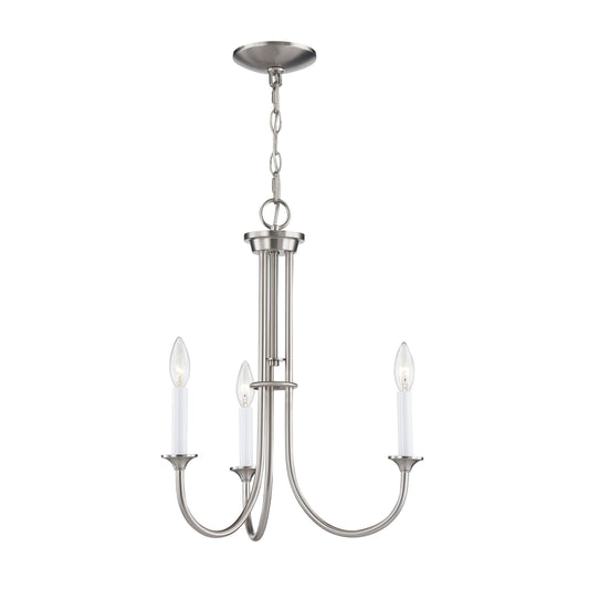 THOMAS CN340322 Meadowview 18'' Wide 3-Light Chandelier - Brushed Nickel