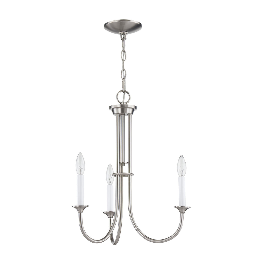 THOMAS CN340322 Meadowview 18'' Wide 3-Light Chandelier - Brushed Nickel