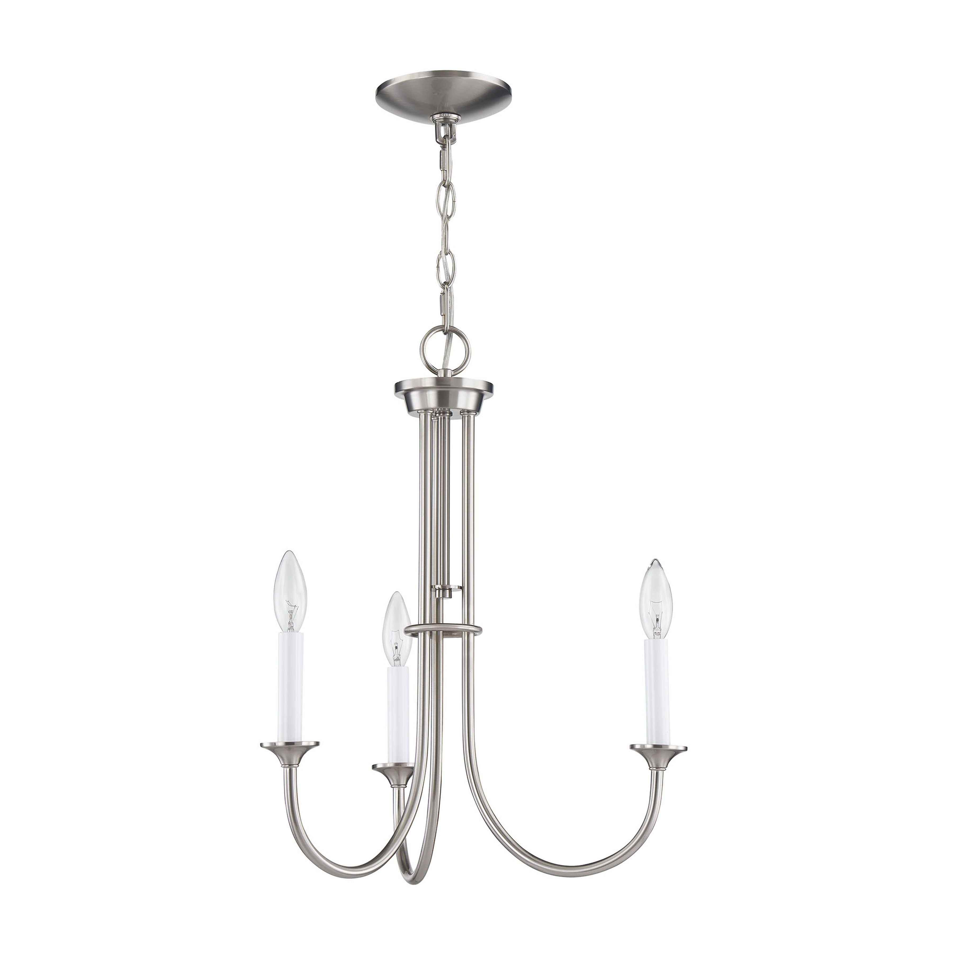 THOMAS CN340322 Meadowview 18'' Wide 3-Light Chandelier - Brushed Nickel