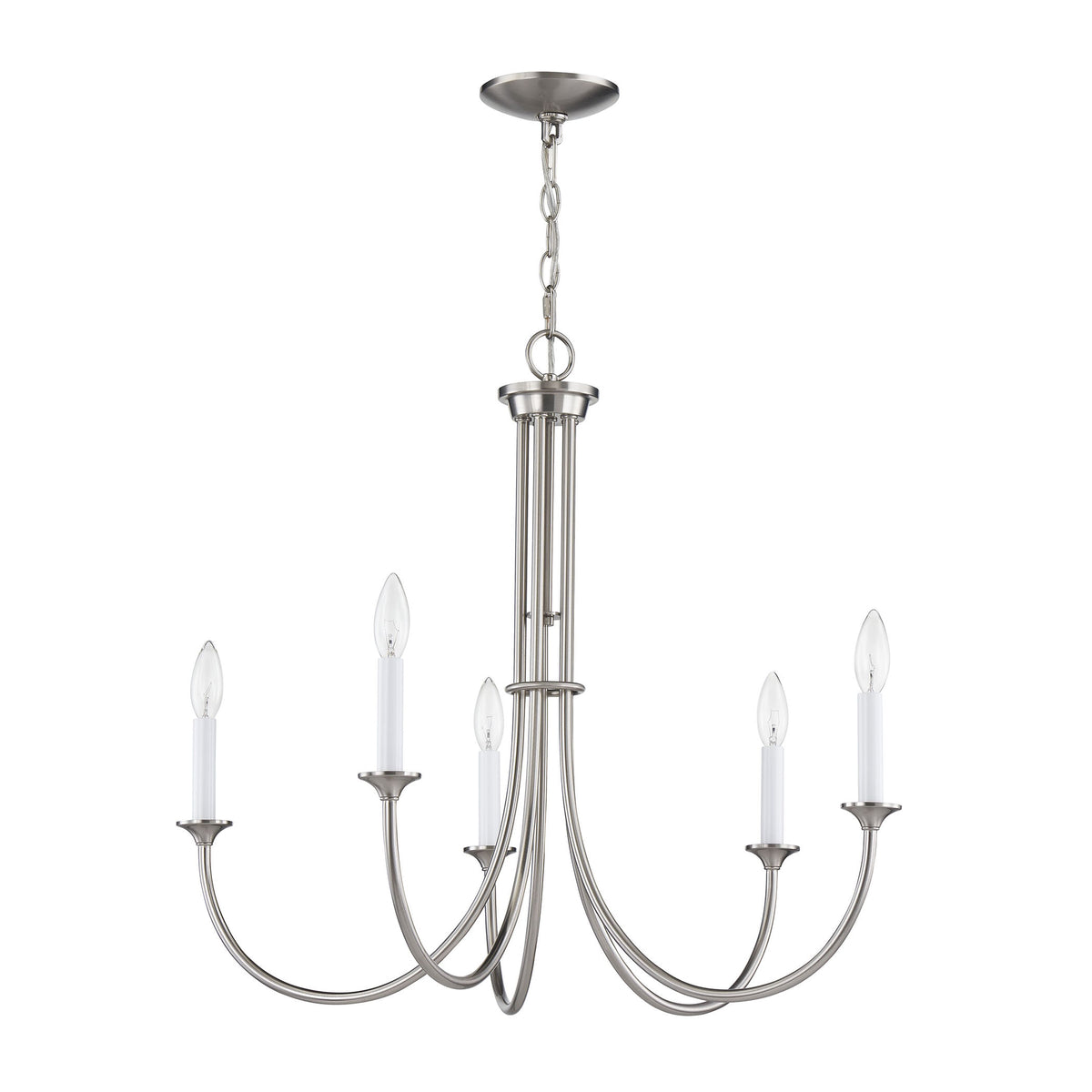 THOMAS CN340422 Meadowview 28'' Wide 5-Light Chandelier - Brushed Nickel