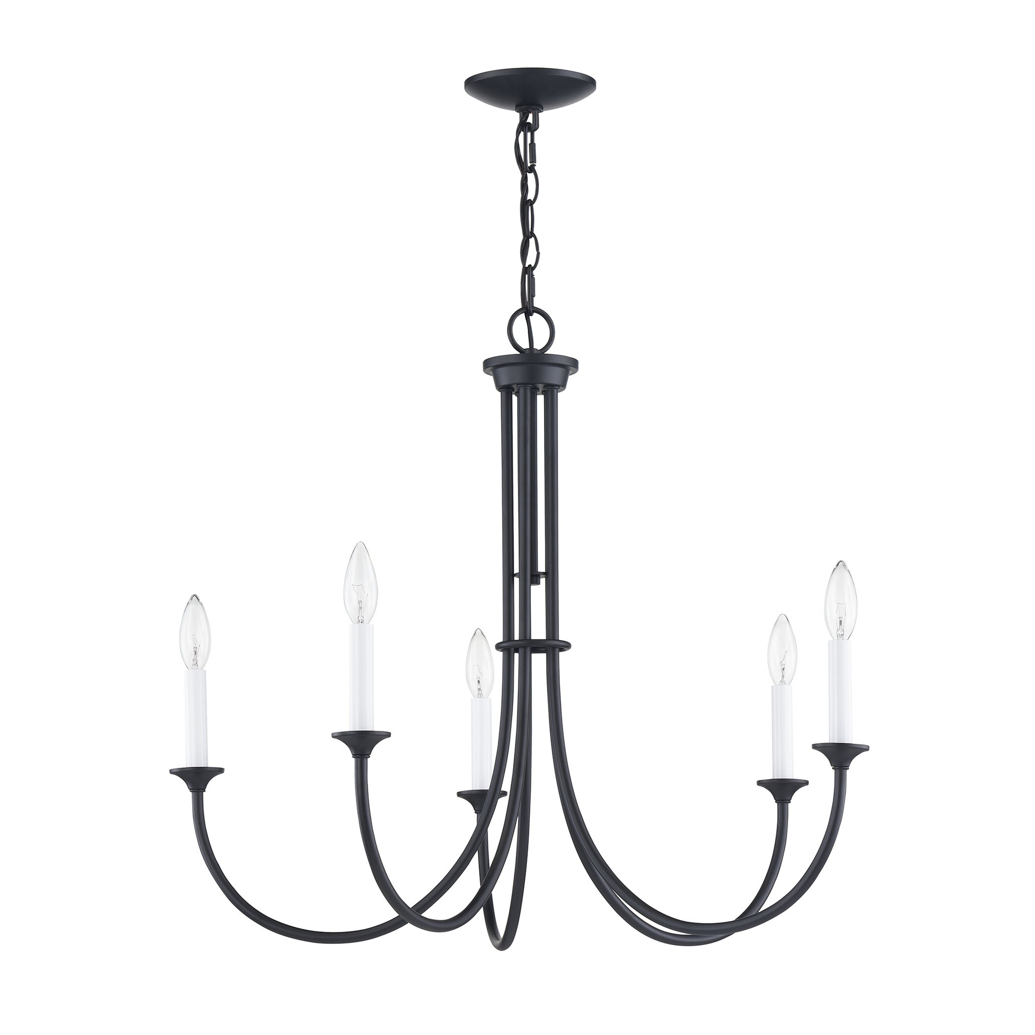 THOMAS CN340426 Meadowview 28'' Wide 5-Light Chandelier - Matte Black